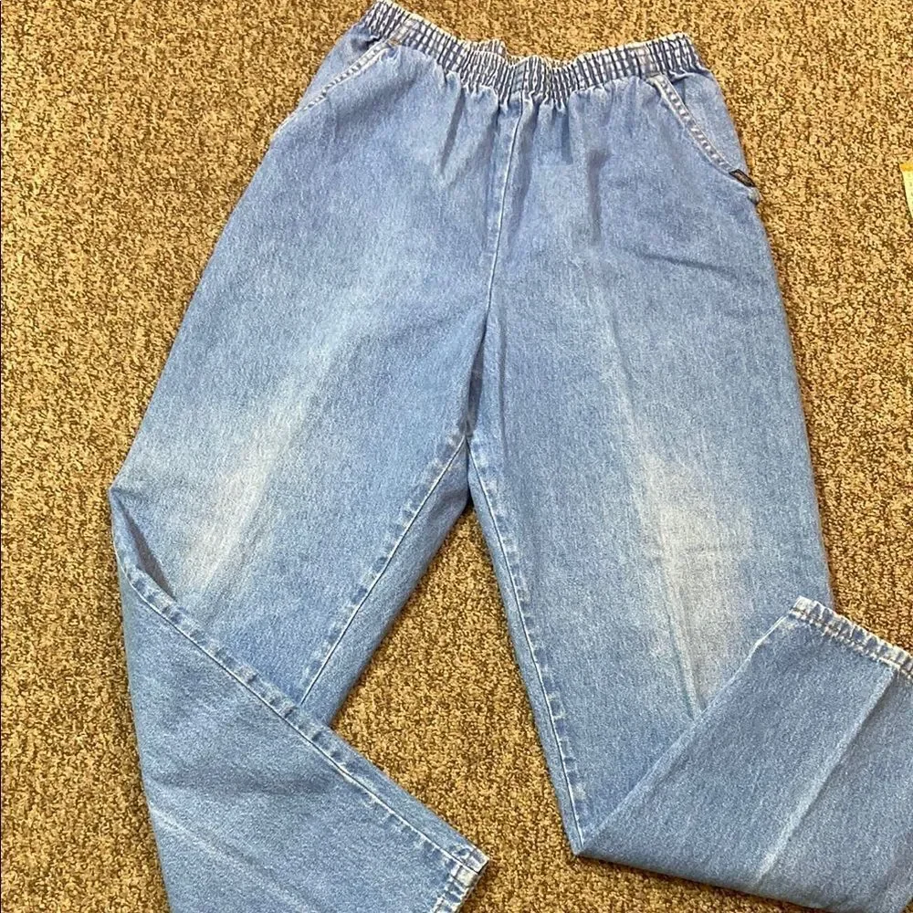 Vintage Chic Classic Blue Denim Jeans High Rise Size 10 Approximately